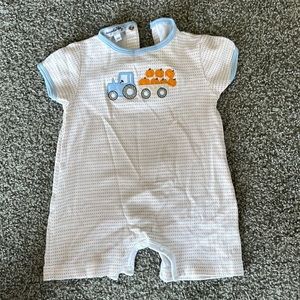 Magnolia Baby Pumpkin Shortie Romper 9 mo